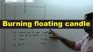 Burning of a floating candle: a problem Wealth