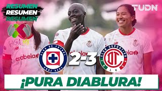 Resumen y goles | Cruz Azul 23 Toluca | Liga Mx Femenil  CL2024 J15 | TUDN