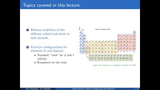 Atomic Structure 09: Electron Configurations for Periods 4–7