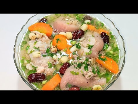 Cách nấu CANH GIÒ HEO HẦM HẠT SEN thơm ngon bổ dưỡng - Combo Món Ăn - youtube