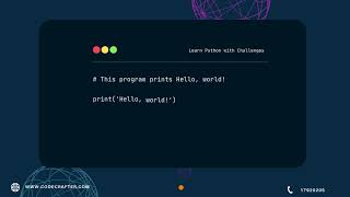 Learn Python with Challenges Part A