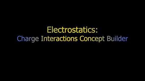 Electrostatics Concept Builder: Charge Interactions