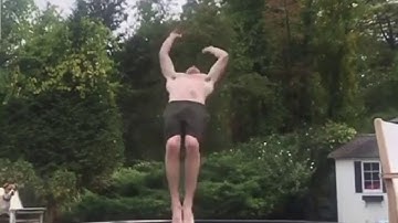 Dodger watch Chris Evans backflip at pool