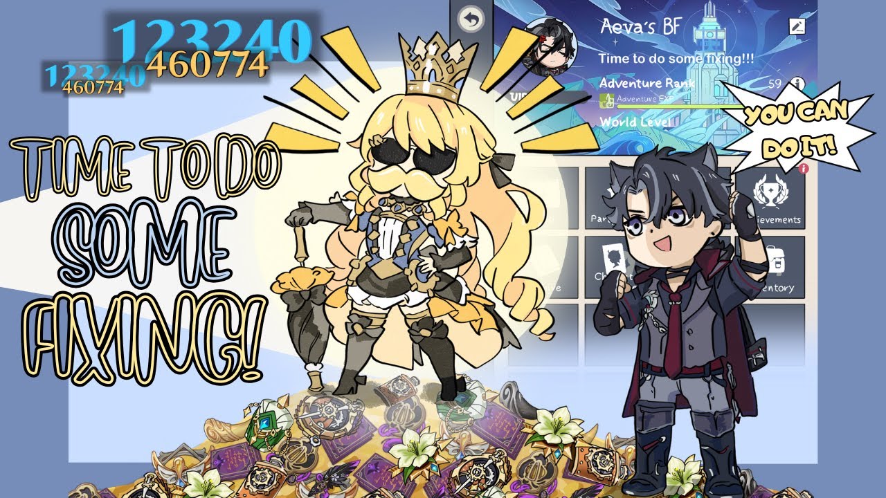 Fixing my bf's account ⋰❅. *🤍.. It went well..kinda | Cozy Genshin gameplay