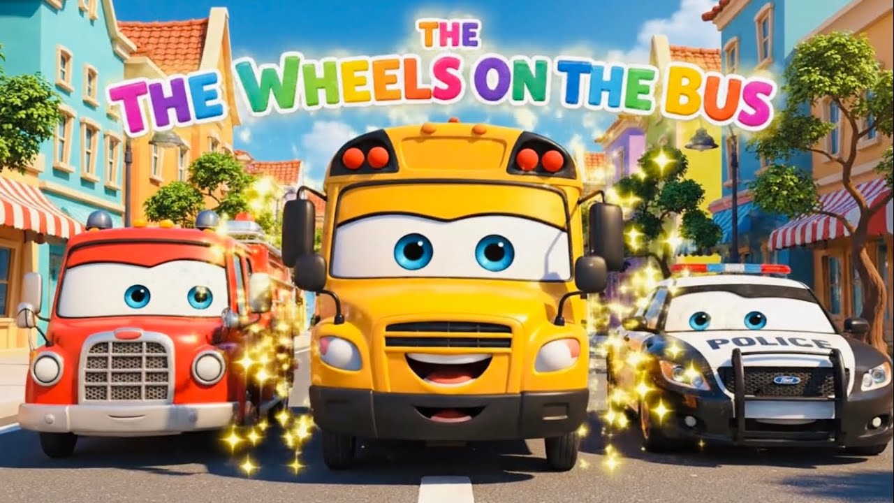 The Wheels on the Bus – Fun Pixar-Style 3D Kids Song! 
