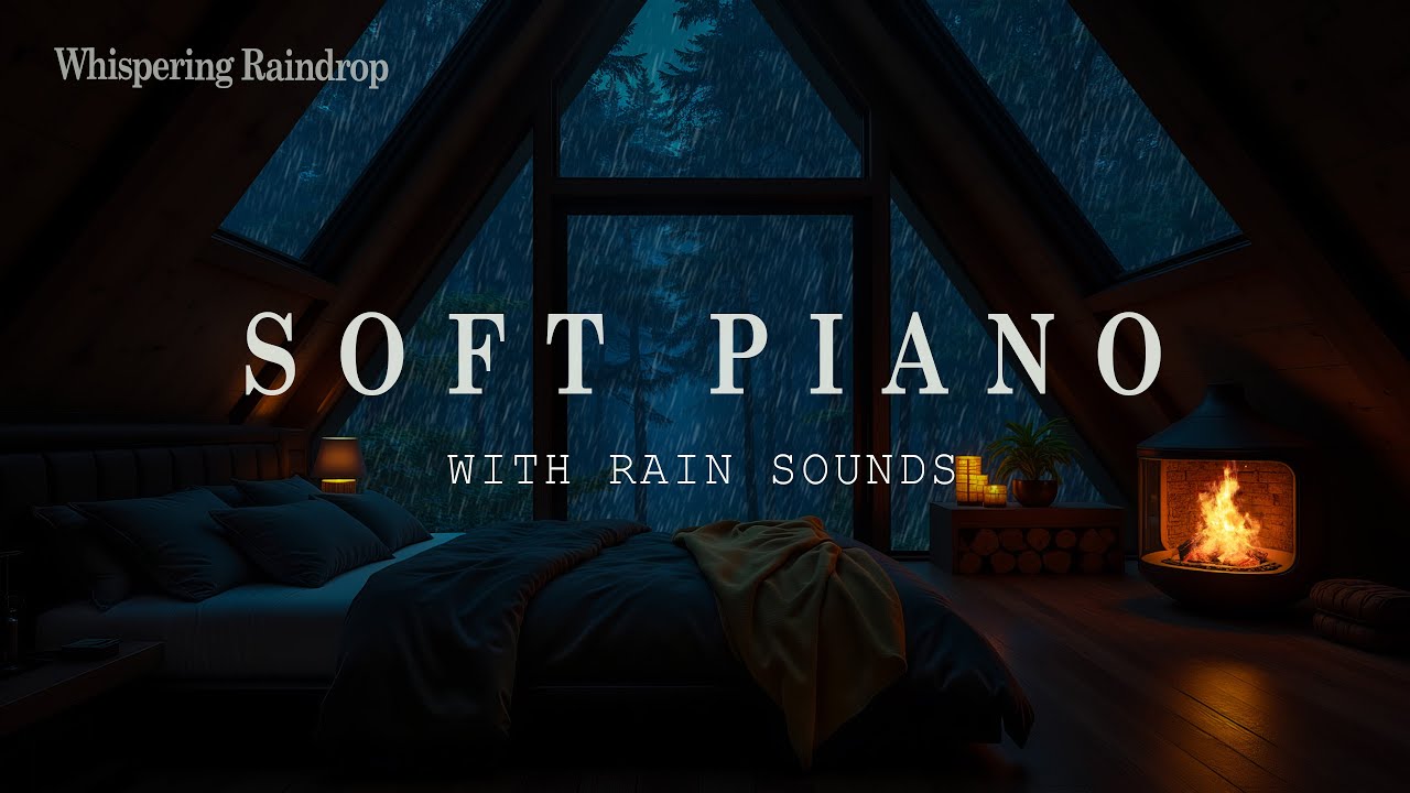 FALL INTO SLEEP INSTANTLY 🌧️ Relaxing Piano Music & Rain Sounds for ...