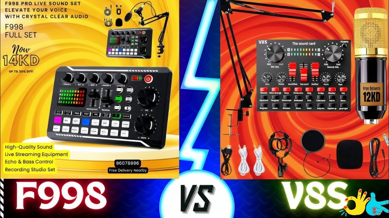 F998 & V8S Sound Card Bundles – High-Quality Audio Mixer Sets in Kuwait ...