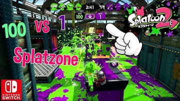 Nintendo Splatoon 2 100 VS 1 Custom Hydra Splatling Splat Zones Gameplay Ranked Battle Switch