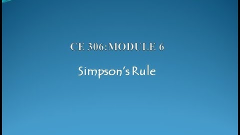 CE306:COMPUTER PROGRAMMING AND COMPUTATIONAL TECHNIQUES(Part 7)-SIMPSON
