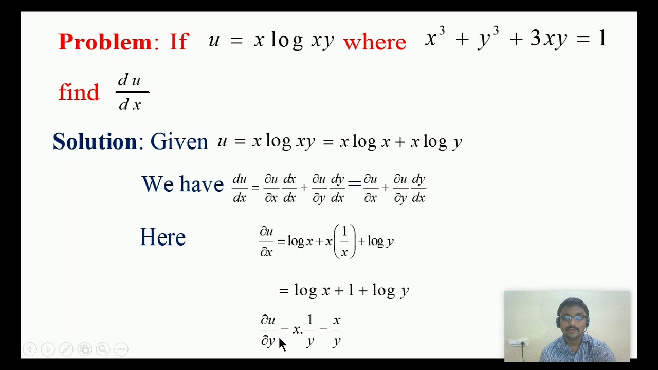 Total Derivatives Multi Variable Calculus By Sk Abdul Shakeer Youtube