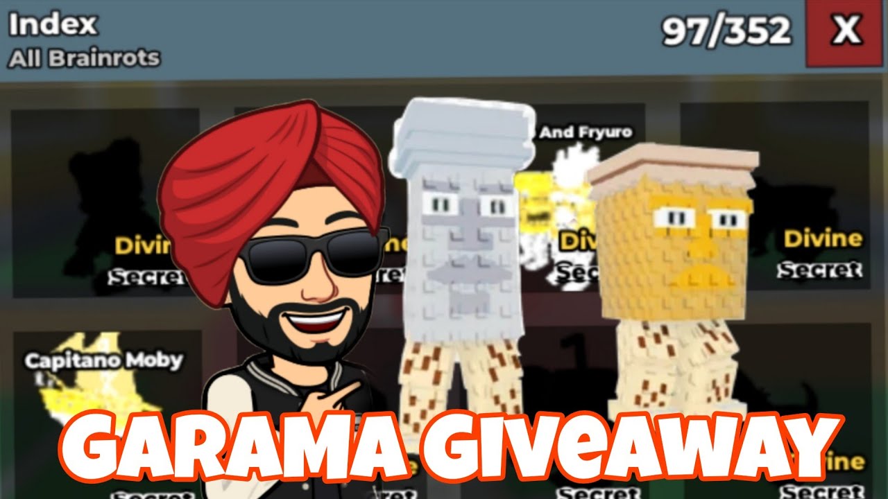 Garama Giveaway Announcement in Roblox Steal a Brainrot - YouTube