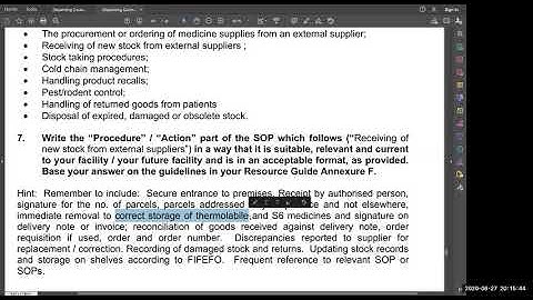 Standard operating procedures