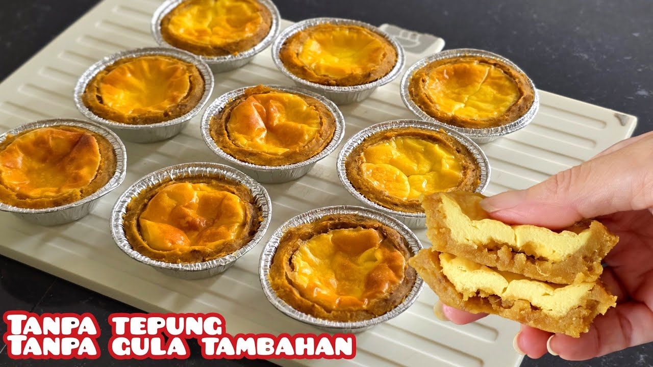 Tanpa tepung! tanpa gula tambahan! Membuat cemilan enak, manis, dan gurih. Pie keju ubi cilembu