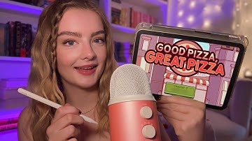 ASMR lets play pizza maker on my ipad 🍕📲 whispered gameplay, gentle tapping