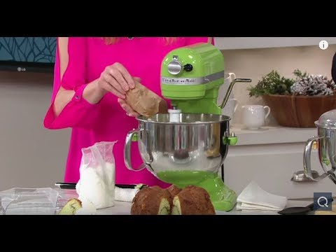 KitchenAid 6-qt 575 Watt Glass Bowl Lift Stand Mixer w/ Flex Edge & Recipes  on QVC 