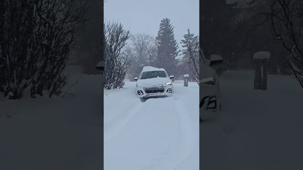 Quattro in action. Audi q5 in 14 in snow. Perfect suv for winters.