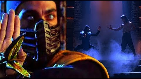 mortal kombat 1995 movie Liu Kang vs subzero final fight scene