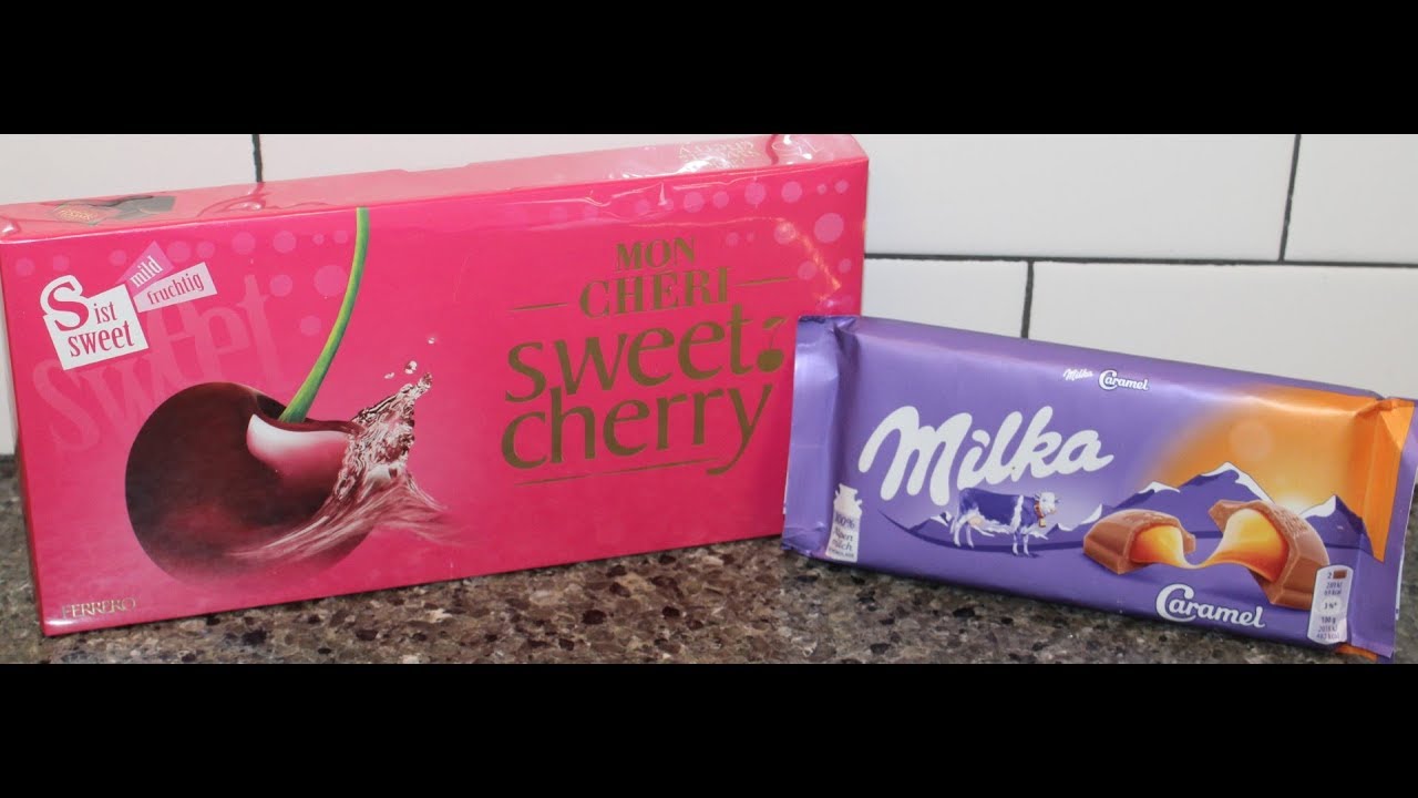Ferrero Mon Cheri Sweet Cherry Liquor Filled Chocolates & Milka Caramel