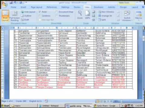 How to convert between Arial and ArialMon in office 2007