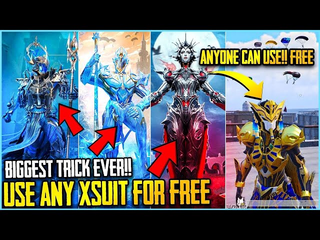 BGMI FREE ALL X-SUIT ||X-SUIT GLITCH IN BGMI ||FREE 360UC GIVEAWAY IN BGMI ||FREE ROYAL PASS IN BGMI class=