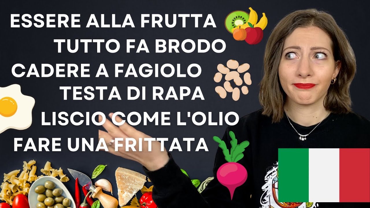 13 ESPRESSIONI italiane col CIBO: gli italiani le USANO TUTTI I GIORNI della loro vita (non esagero)
