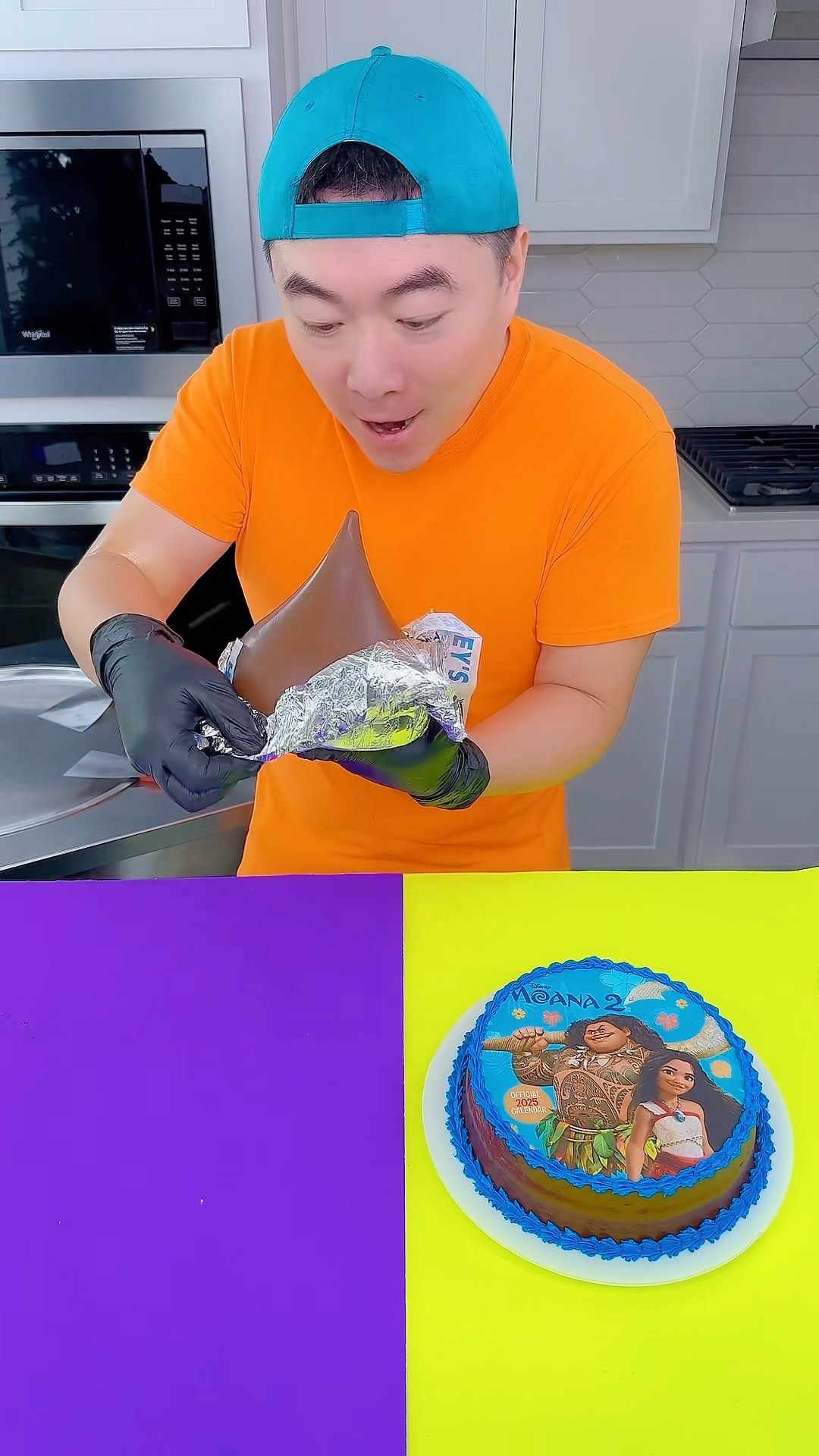Moana 2 cake vs Hershey's ice cream challenge!? #funny by Ethan Funny Family