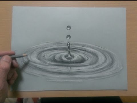 色鉛筆で水滴と波紋の描き方 水の描き方 How To Draw Ripples Youtube