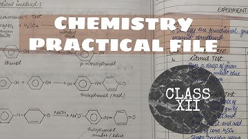 Chemistry practical file class 12 CBSE 2020-2021 latest
