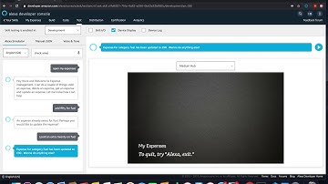 Alexa Skill Demo My Expenses