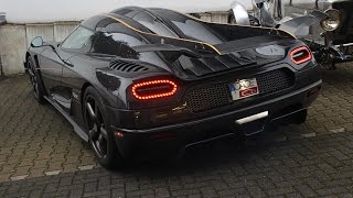 Koenigsegg One:1 and CCXR Edition Start Up's and Rev! 7 Koenigsegg's in one showroom!