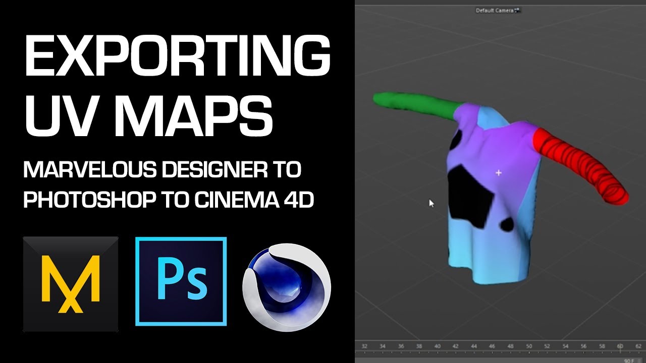 Exporting Uv Maps From Marvelous Designer To Photoshop To C4d Youtube