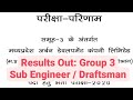 Results Out : Group 3 Sub Engineer Draftsman