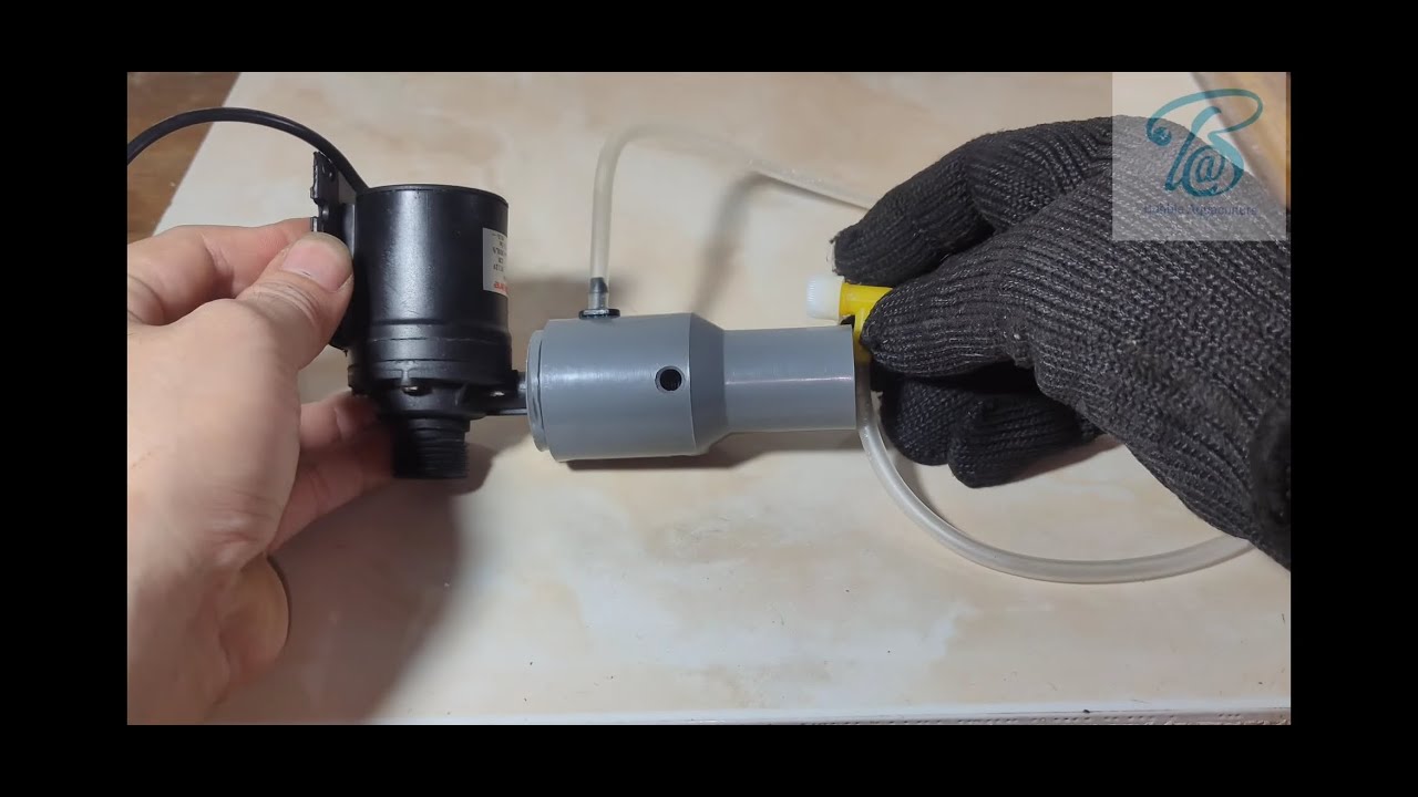 DIY venturi+eductor pompa DC 12v aquarium YouTube