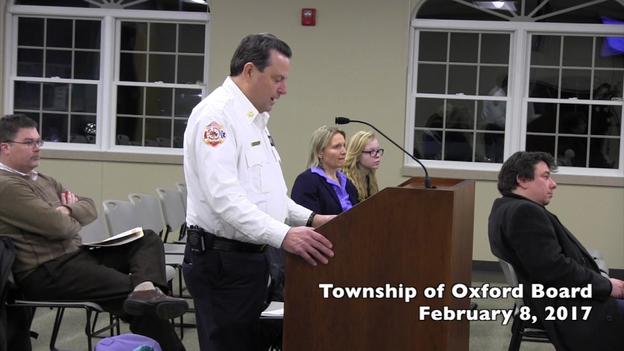 Oxford Township Board 2 8 17 YouTube