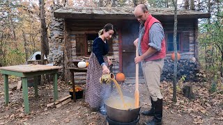Making Pumpkin Butter in the 1800s |Traditional American Fall Food|
