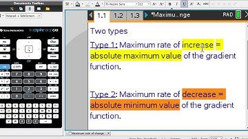 Ti Nspire CAS Skills: Maximum rate of change(VCE 12 Methods)