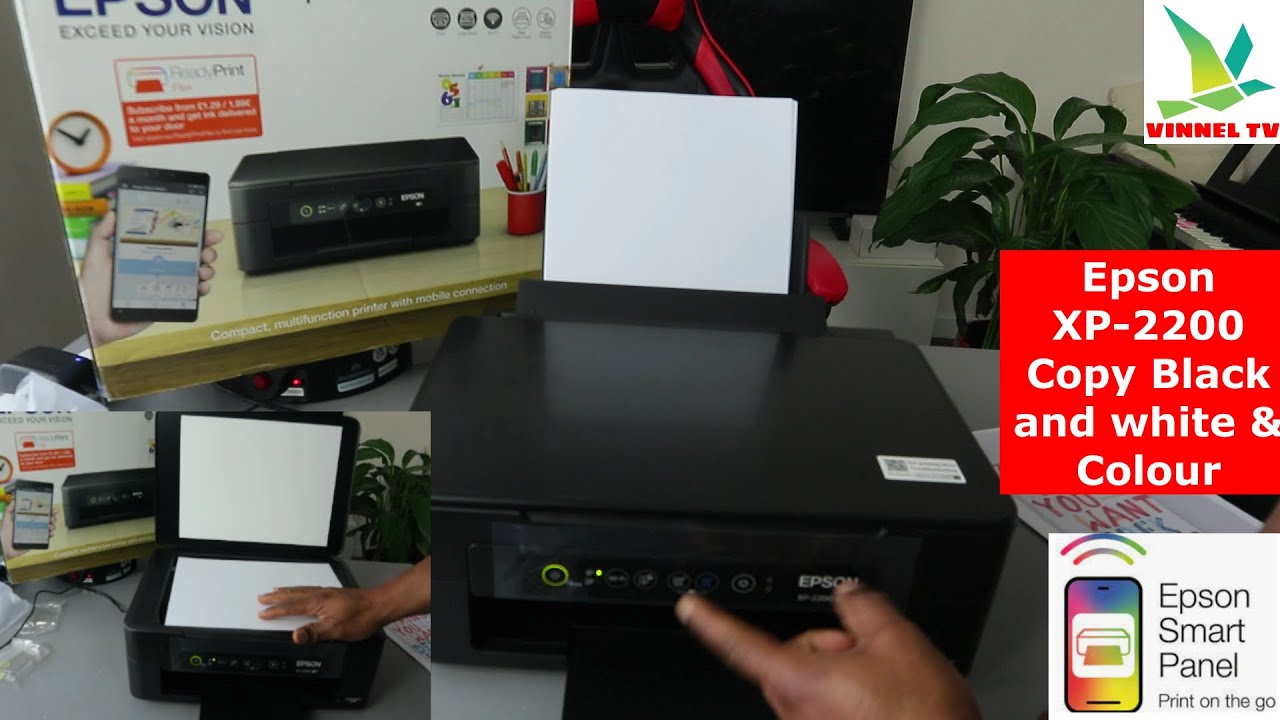 How to Copy Document Black and White & Colour on Epson XP -2200 Wireless  Printer 