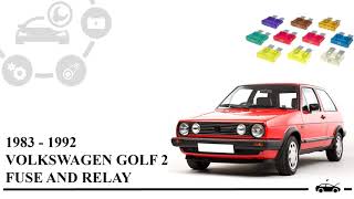 Fuse box diagram Volkswagen Jetta 2 Golf 1983 - 1992 relay with assignment and location
