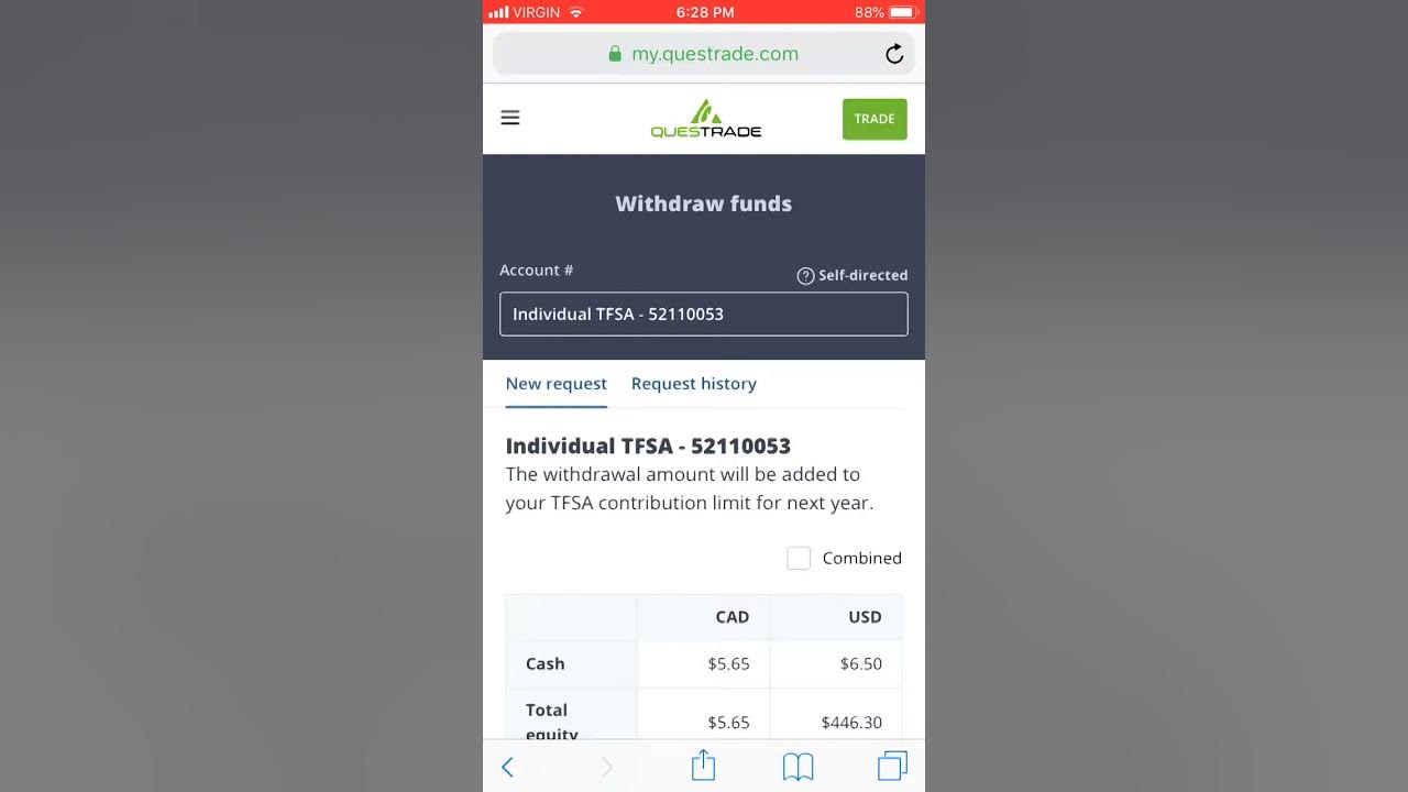 How to Withdraw Money from Questrade to Bank (Quick Tutorial) YouTube