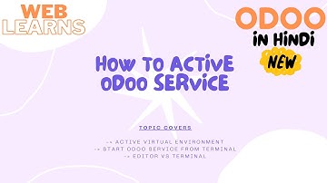 How to active odoo service through terminal | Odoo Development In Hindi