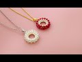 DIY Beaded Pendant/ Earrings. Bicone Pearl pendant