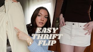 jeans to miniskirt DIY! quick, easy & beginner friendly