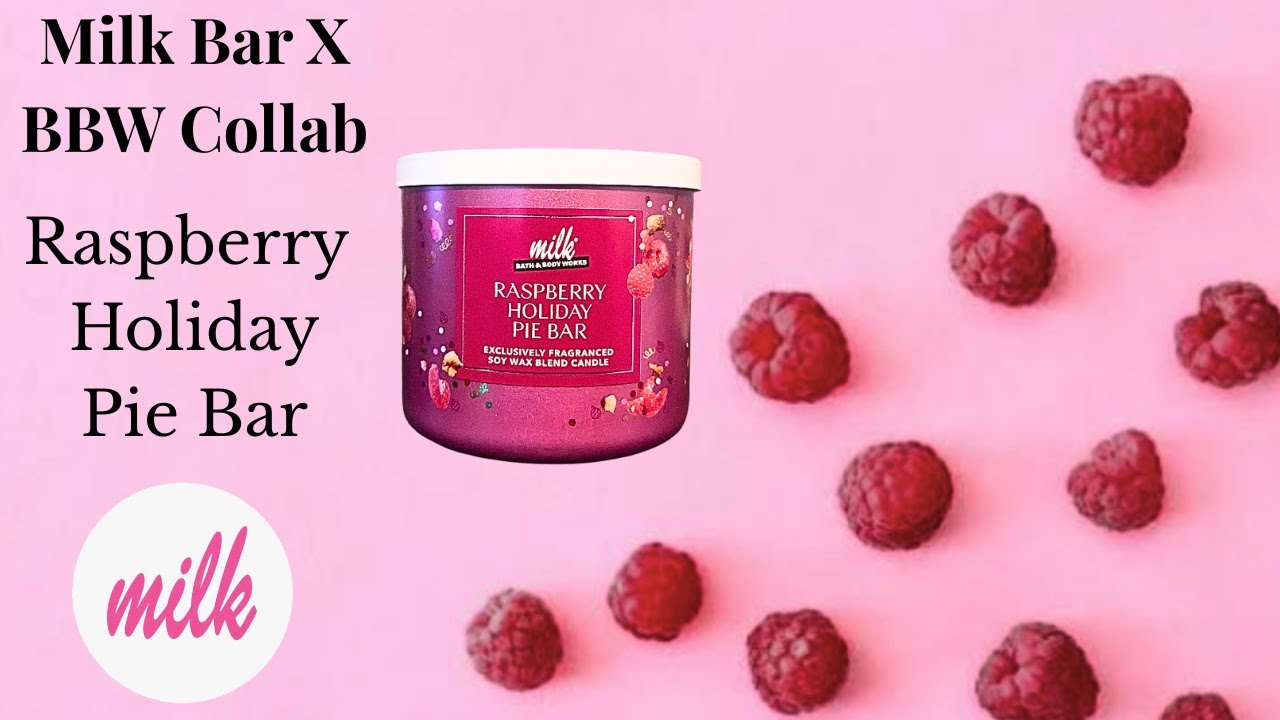 Обзор свечей Milk Bar X BBW Raspberry Holiday Pie Bar