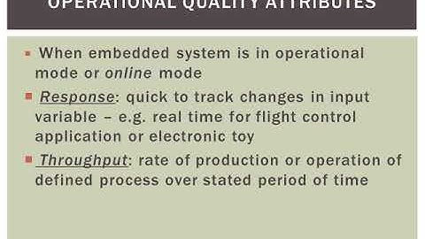 CHARACTERISTICS AND QUALITY ATTRIBUTES OF EMBEDDED SYSTEMS