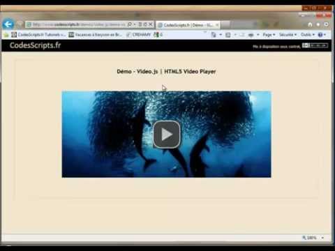 Video js un lecteur vidéo avec HTML5