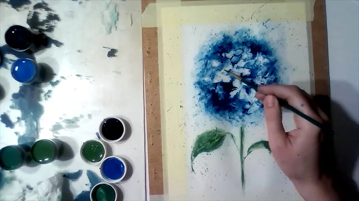 Painting Hydrangeas with Gouache