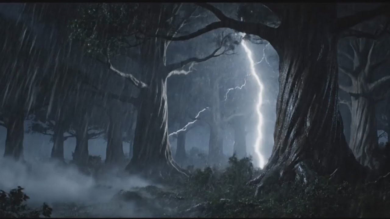 Heavy Rain and Thunder on Forest for Deep Sleep & Insomnia Relief ...
