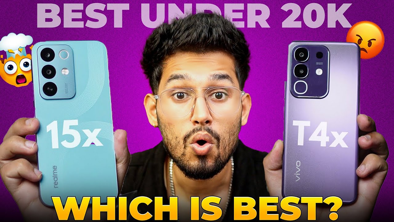 Realme 15x vs Vivo T4x | Best 5G Phone Under 20,000? Camera, Gaming, Display, Battery Comparison