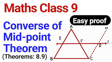 Converse of Mid-point Theorem Explained and Proved by JP Sir | Class 9 Maths Quadrilaterals Theorem