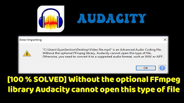 Fix without the optional ffmpeg library audacity cannot open  audacity ffmpeg not working #audacity